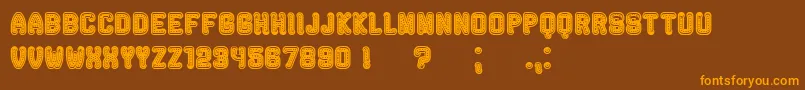 Rockefeller Font – Orange Fonts on Brown Background