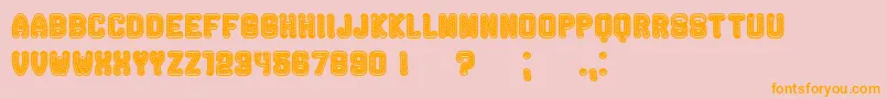 Rockefeller Font – Orange Fonts on Pink Background