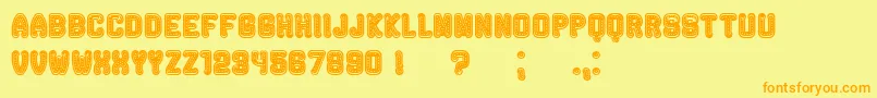 Rockefeller Font – Orange Fonts on Yellow Background
