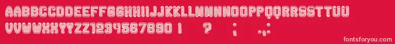 Rockefeller Font – Pink Fonts on Red Background