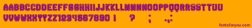 Rockefeller Font – Purple Fonts on Orange Background