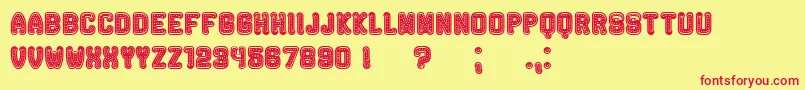 Rockefeller Font – Red Fonts on Yellow Background