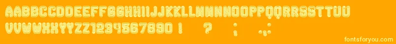 Rockefeller Font – Yellow Fonts on Orange Background
