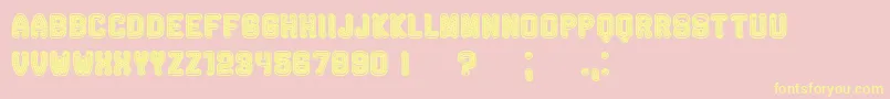 Rockefeller Font – Yellow Fonts on Pink Background