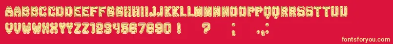 Rockefeller Font – Yellow Fonts on Red Background