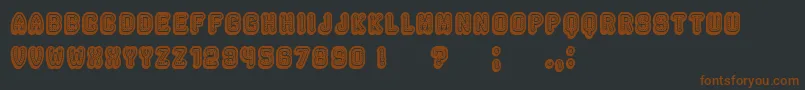 Rockefeller3D Font – Brown Fonts on Black Background