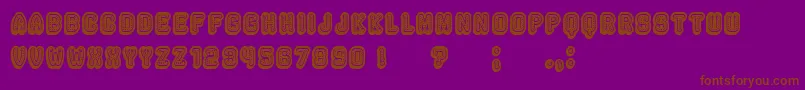 Rockefeller3D Font – Brown Fonts on Purple Background