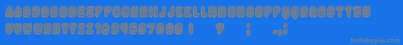 Rockefeller3D Font – Gray Fonts on Blue Background