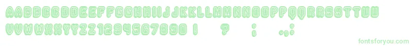 Rockefeller3D Font – Green Fonts on White Background