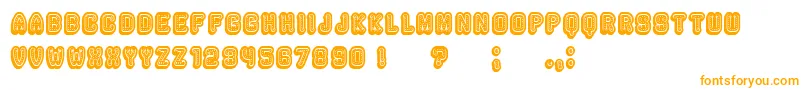 Rockefeller3D Font – Orange Fonts on White Background