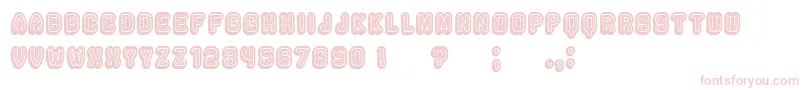 Rockefeller3D Font – Pink Fonts on White Background