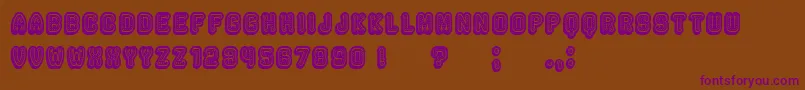 Rockefeller3D-Schriftart – Violette Schriften auf braunem Hintergrund