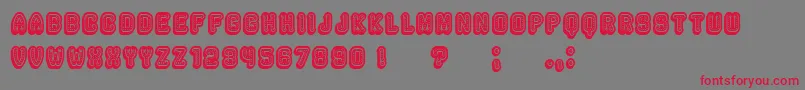 Rockefeller3D Font – Red Fonts on Gray Background