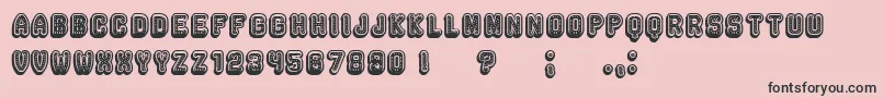 Rockefeller3DExtravagant Font – Black Fonts on Pink Background