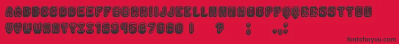 Rockefeller3DExtravagant Font – Black Fonts on Red Background