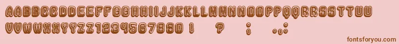 Rockefeller3DExtravagant Font – Brown Fonts on Pink Background