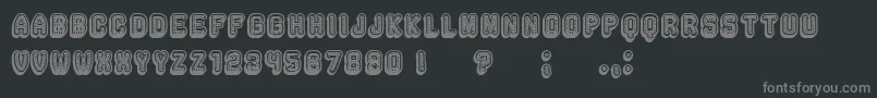 Rockefeller3DExtravagant Font – Gray Fonts on Black Background