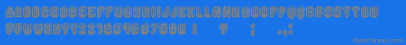 Rockefeller3DExtravagant Font – Gray Fonts on Blue Background