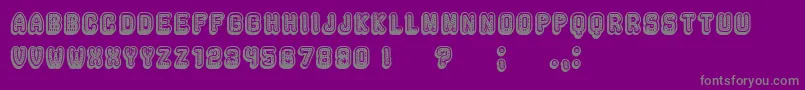 Rockefeller3DExtravagant Font – Gray Fonts on Purple Background