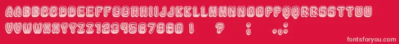 Rockefeller3DExtravagant Font – Pink Fonts on Red Background