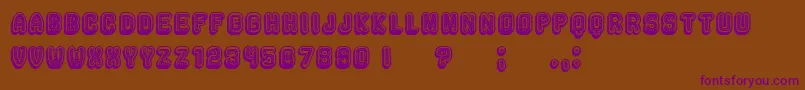 Rockefeller3DExtravagant Font – Purple Fonts on Brown Background