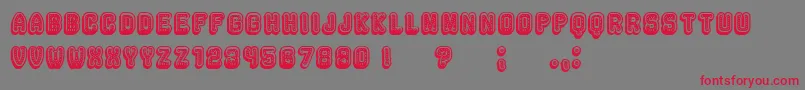 Rockefeller3DExtravagant Font – Red Fonts on Gray Background