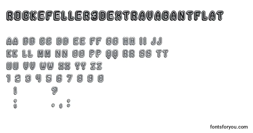 Fuente Rockefeller3DExtravagantFlat - alfabeto, números, caracteres especiales