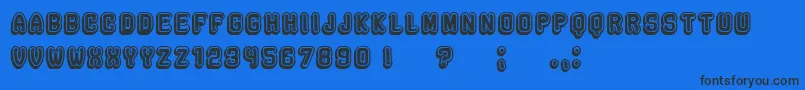 フォントRockefeller3DExtravagantFlat – 黒い文字の青い背景