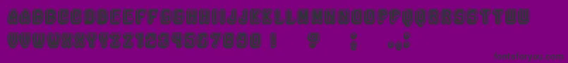 Шрифт Rockefeller3DExtravagantFlat – чёрные шрифты на фиолетовом фоне
