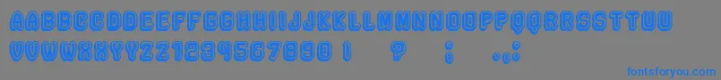 Rockefeller3DExtravagantFlat Font – Blue Fonts on Gray Background