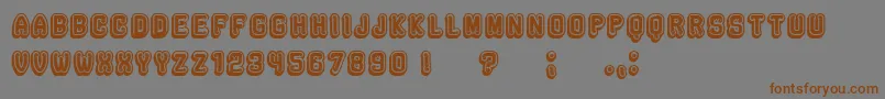 Rockefeller3DExtravagantFlat Font – Brown Fonts on Gray Background