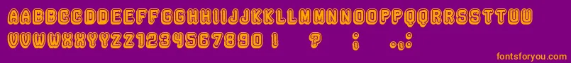 Rockefeller3DExtravagantFlat Font – Orange Fonts on Purple Background