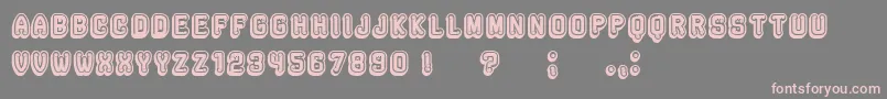 Rockefeller3DExtravagantFlat Font – Pink Fonts on Gray Background