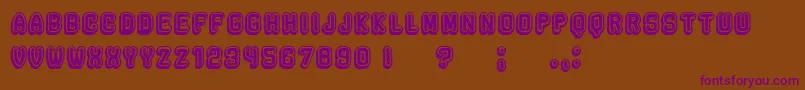 Rockefeller3DExtravagantFlat Font – Purple Fonts on Brown Background