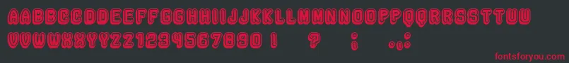 Rockefeller3DExtravagantFlat Font – Red Fonts on Black Background