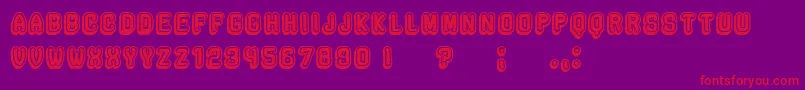 Rockefeller3DExtravagantFlat Font – Red Fonts on Purple Background