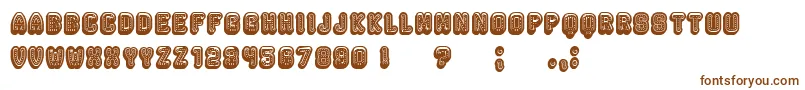 Шрифт Rockefeller3DFancy – коричневые шрифты на белом фоне