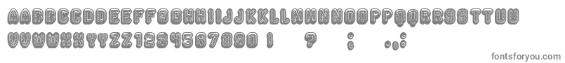 Rockefeller3DFancy Font – Gray Fonts on White Background