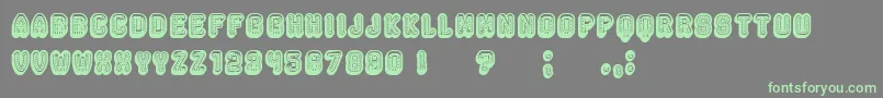 Rockefeller3DFancy Font – Green Fonts on Gray Background