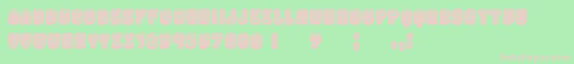 Rockefeller3DFancy Font – Pink Fonts on Green Background