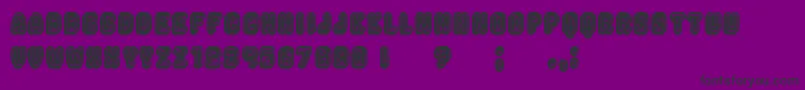 Rockefeller3DFancyFlat Font – Black Fonts on Purple Background