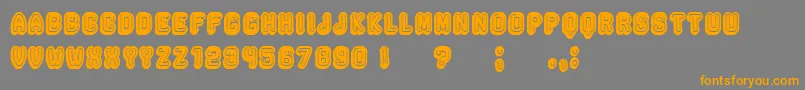 Rockefeller3DFancyFlat Font – Orange Fonts on Gray Background