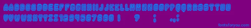 Rockefeller3DFlat Font – Blue Fonts on Purple Background