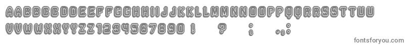 フォントRockefeller3DFlat – 白い背景に灰色の文字