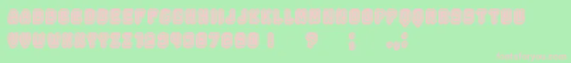 Rockefeller3DFlat Font – Pink Fonts on Green Background