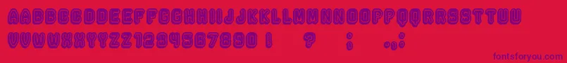 Rockefeller3DFlat Font – Purple Fonts on Red Background