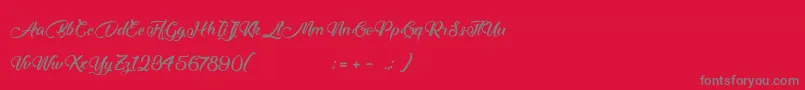 MidnightValentine-Schriftart – Graue Schriften auf rotem Hintergrund