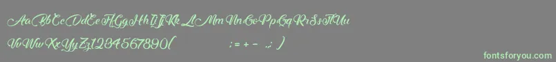 MidnightValentine Font – Green Fonts on Gray Background