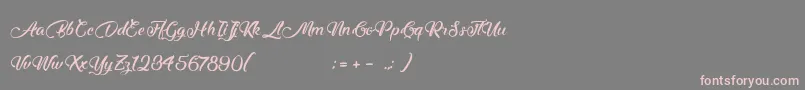 MidnightValentine Font – Pink Fonts on Gray Background