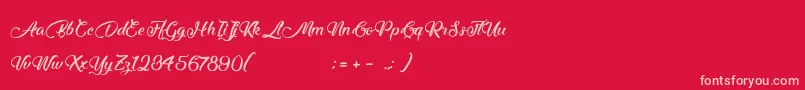 fuente MidnightValentine – Fuentes Rosadas Sobre Fondo Rojo